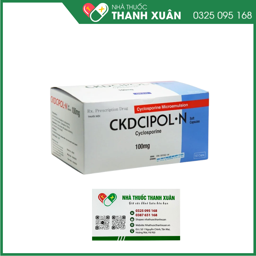 Ckdcipol-N 100mg ngăn ngừa thải bỏ mảnh ghép trong ghép tạng
